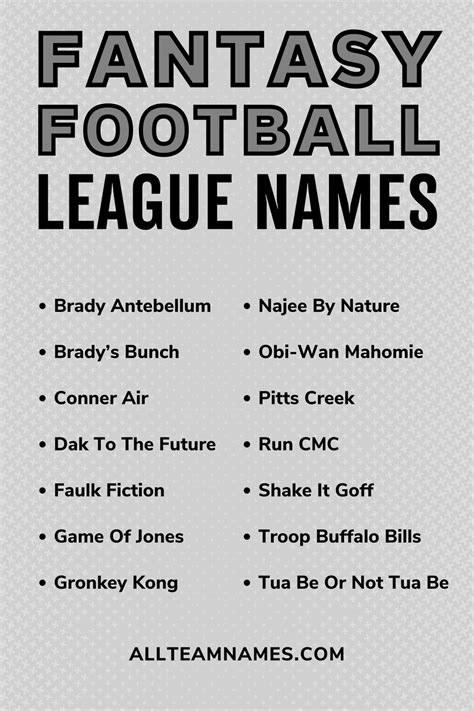 The best new fantasy football team names for the 2024 season。